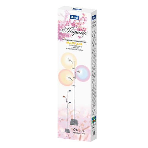 ULM-T641 3x2W-3000K CHROME MULTICOLOR Торшер напольный светодиодный, c регулировкой наклона, с линзами, Сменные светофильтры в-к, Механический выключатель, Металл, Хром - фото 3