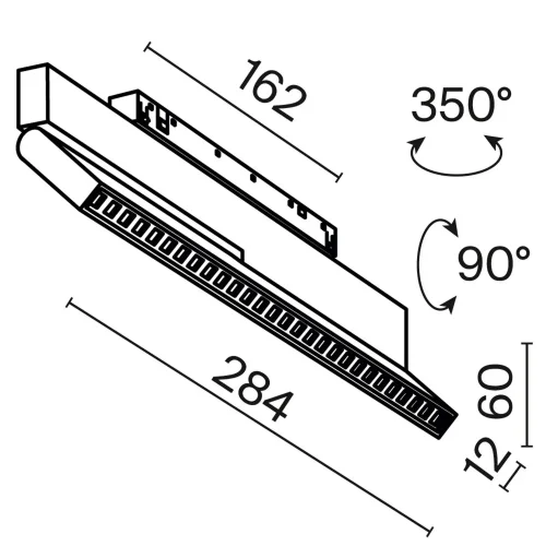 Трековый светильник Точки поворотный / Points Rot Exility X 2700-6000K 12Вт 40° Dim Smart Zigbee (Черный) TR242-4-12WTW-DSZ-B - фото 9