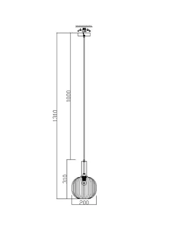 Подвесной светильник FR8012PL-01BS Зельма E27x1 (Латунь) FR8012PL-01BS - фото 12