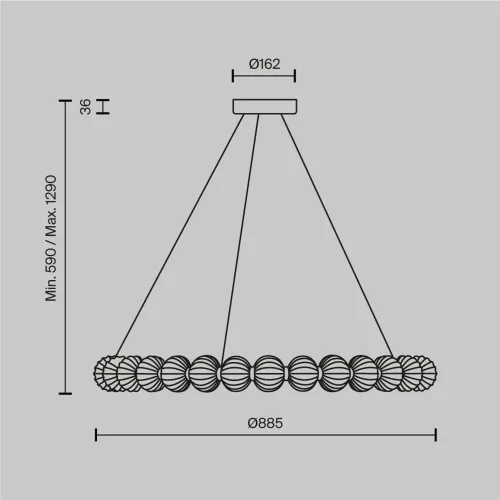 Подвесной светильник Amulet 4000К 30Вт (Хром) - фото 3