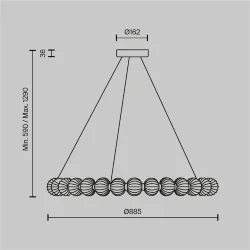Подвесной светильник Amulet 4000К 30Вт (Хром)