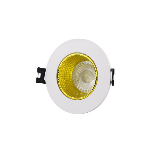 DK3061-WH+YE Встраиваемый светильник, IP 20, 10 Вт, GU5.3, LED, белый/желтый, пластик.