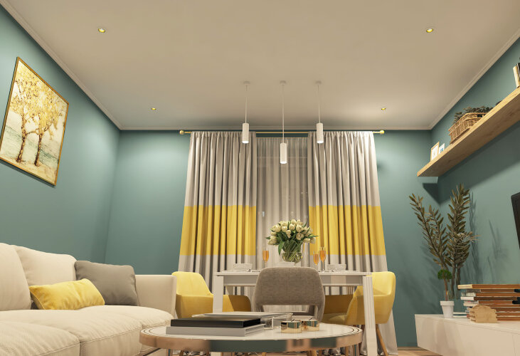 DK3061-WH+YE Встраиваемый светильник, IP 20, 10 Вт, GU5.3, LED, белый/желтый, пластик. Фото 2