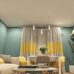 Встраиваемый светильник, IP 20, 10 Вт, GU5.3, LED, белый/желтый, пластик, Denkirs DK3061-WH+YE