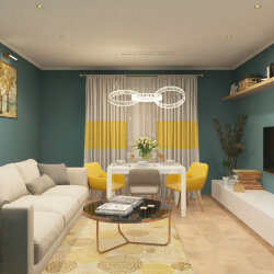 Встраиваемый светильник, IP 20, 10 Вт, GU5.3, LED, белый/желтый, пластик, Denkirs DK3061-WH+YE