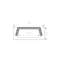 'Профиль алюминиевый SWG, накладной, SF-2006 000987