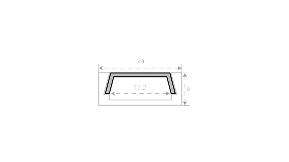 'Профиль алюминиевый SWG, накладной, SF-2006. Фото 2