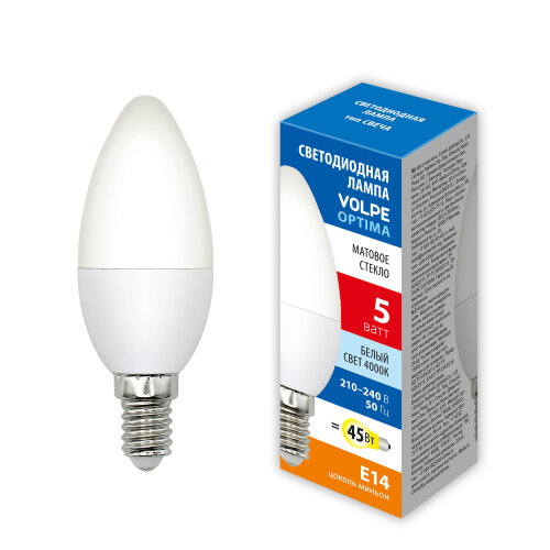LED-C37-5W-4000K-E14-FR-SLS Лампа светодиодная, Форма свеча, матовая, Белый свет 4000K - фото 3