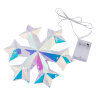 ULD-R512 3АА SNOWFLAKE Светильник декоративный Снежинка, на батарейках 3AA не в-к, 100 светодиодов, Белый свет, Цвет корпуса радужный, TM Uniel - фото 3