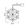 ULD-R512 3АА SNOWFLAKE Светильник декоративный Снежинка, на батарейках 3AA не в-к, 100 светодиодов, Белый свет, Цвет корпуса радужный, TM Uniel - фото 8