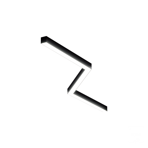 Светильник ЗигЗаг S50 (RAL9005/3x651mm-135/LT70 — 4K/41W) - фото 1