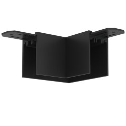 Угловой элемент трека SMART для встраиваемого монтажа в натяжные потолки и потолки из гирсокартона, Denkirs TR2110-BK-STRETCH