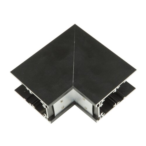 UBX-MS22-35 BLACK Коннектор для накладных магнитных шинопроводов, 35мм, Угловой, Вертикальный, Черный - фото 2