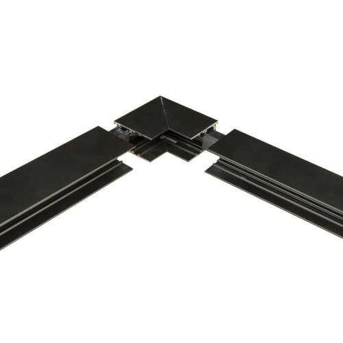 UBX-MS22-35 BLACK Коннектор для накладных магнитных шинопроводов, 35мм, Угловой, Вертикальный, Черный - фото 3