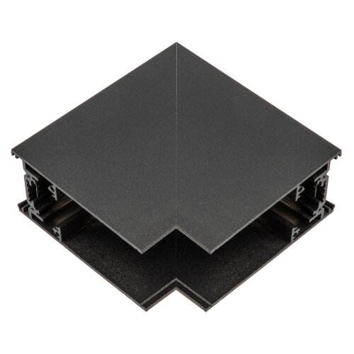 UBX-MS22/35 BLACK Коннектор для накладных магнитных шинопроводов, 35мм. Угловой. Вертикальный. Черный. ТМ Uniel - фото