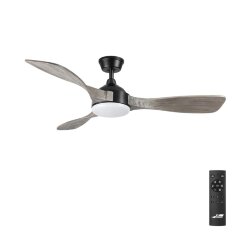 Потолочный светильник-вентилятор «СОНЕКС» 7702/24L, серия: STORM (крепление на планке) - DC мотор 35Вт, 6 скоростей, таймер на 1/4/8 часов, реверс