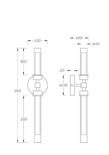 Настенный светильник (бра) Stelo 3000К 7Вт (Латунь) - фото 9