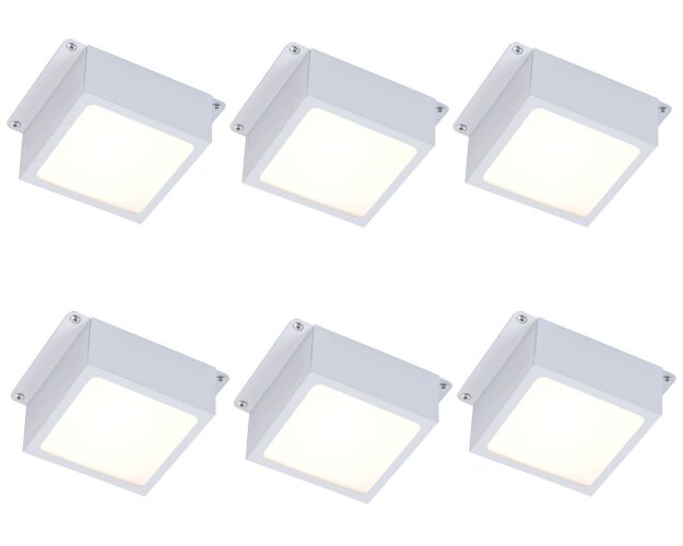 Универсальный офисный светодиодный светильник Грильято комплект 6 шт 36 Вт IP44 100x100x40 мм 3000K Опал - фото 3