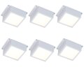 Универсальный офисный светодиодный светильник Грильято комплект 6 шт 36 Вт IP44 100x100x40 мм 3000K Опал - фото 3