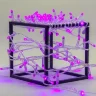 Гирлянда Нить с Колпачком 10м Фиолетовая 24В, 100 LED, Провод Прозрачный ПВХ, IP65. Фото 2.