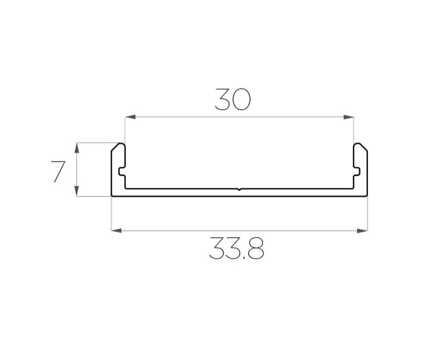 Профиль накладной алюминиевый LC-LP-0733-2 Anod - фото 2