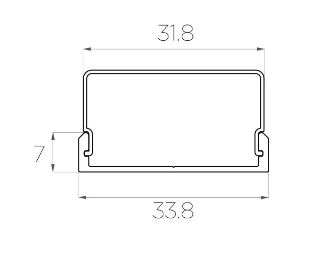 Профиль накладной алюминиевый LC-LP-0733-2 Anod - фото 3