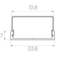 Профиль накладной алюминиевый LC-LP-0733-2 Anod