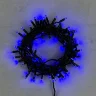 Гирлянда Нить с Колпачком 10м Синяя 24В, 100 LED, Провод Черный ПВХ, IP65. Фото 1.