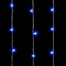 Гирлянда Занавес Облегченный 2 x 3 м Синий 220В, 600 LED, Провод Прозрачный ПВХ, IP54. Фото 2.