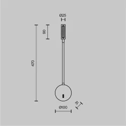 Настенный светильник (бра) Stem 3000К 3Вт IP 20 (Матовое Золото)