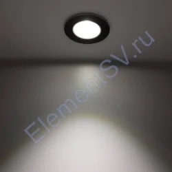 Светодиодный светильник встраиваемый 86 Nest Series Black Round (5W,Day White)