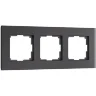 Рамка из стекла на 3 поста Senso черный soft-touch W0033108 - фото 5
