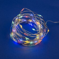 ULD-S0500-050-SCB-2AA MULTI IP20 DEW Гирлянда светодиодная на батарейках 2AA не в-к, Роса, 5м, 50 светодиодов, Разноцветный свет, Провод медный.