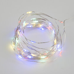 ULD-S0500-050-SCB-2AA MULTI IP20 DEW Гирлянда светодиодная на батарейках 2AA не в-к, Роса, 5м, 50 светодиодов, Разноцветный свет, Провод медный.