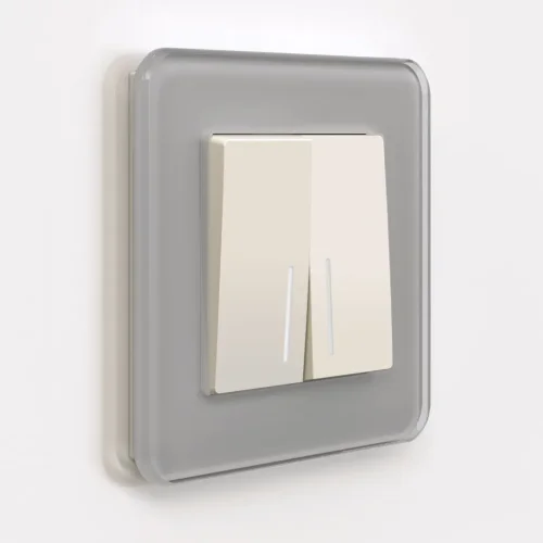 Выключатель двухклавишный с подсветкой (айвори матовый) W1120162 - фото 3