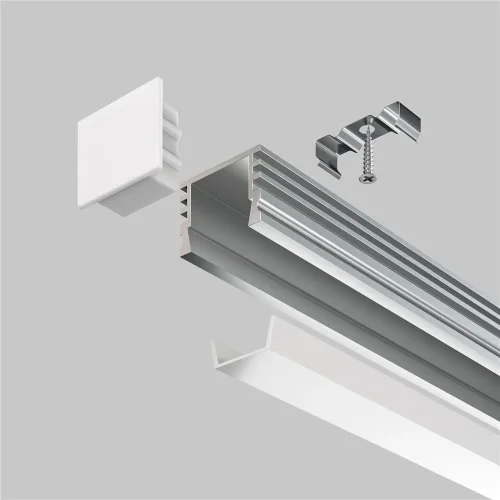 Алюминиевый профиль накладной 16×12 (Серебро, 2 м), ALM005S-2M (Серебро) - фото 8