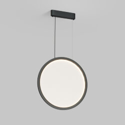 Подвесной светильник вертикальный VEIL, 35 Вт, ?600?2100 мм, LED 2700-6000K, IP20, пульт Д/У (в комплекте), черный, алюминий, акрил, Denkirs DK6607-BK