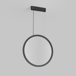 Подвесной светильник вертикальный VEIL, 35 Вт, ?600?2100 мм, LED 2700-6000K, IP20, пульт Д/У (в комплекте), черный, алюминий, акрил, Denkirs DK6607-BK