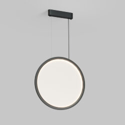 Подвесной светильник вертикальный VEIL, 35 Вт, ?600?2100 мм, LED 2700-6000K, IP20, пульт Д/У (в комплекте), черный, алюминий, акрил, Denkirs DK6607-BK