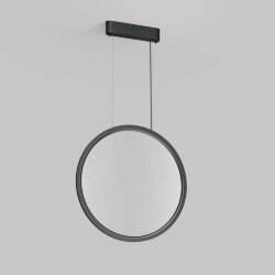 Подвесной светильник вертикальный VEIL, 35 Вт, ?600?2100 мм, LED 2700-6000K, IP20, пульт Д/У (в комплекте), черный, алюминий, акрил, Denkirs DK6607-BK