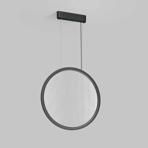 Подвесной светильник вертикальный VEIL, 35 Вт, ?600?2100 мм, LED 2700-6000K, IP20, пульт Д/У (в комплекте), черный, алюминий, акрил. Фото 4