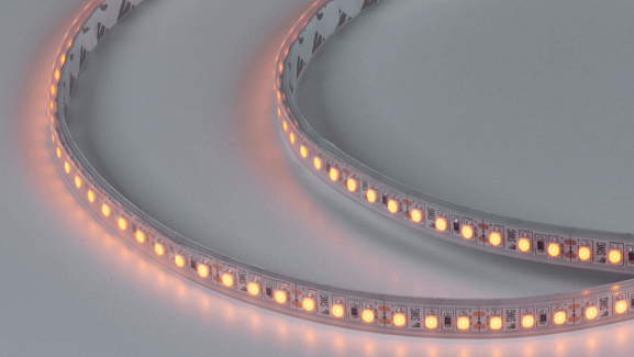 Светодиодная лента 3528, 120 LED/м, 9,6 Вт/м, 12В , IP66, Цвет: Желтый, SWG3120-12-9.6-Y-66-M - фото