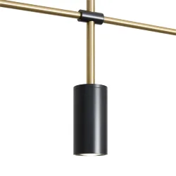Подвесной светильник Freya FR5201PL-04B (Черный и Латунь)