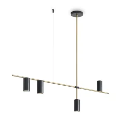 Подвесной светильник Freya FR5201PL-04B (Черный и Латунь)