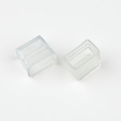 UCW-N02 CLEAR 025 POLYBAG Изолирующий зажим заглушка для светодиодных лент ULS-N02 NEON 12В, 13x26мм, Цвет прозрачный, 25 штук в пакете, TM Uniel