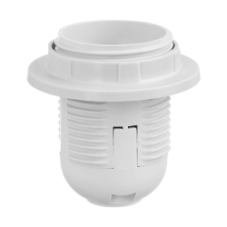 Патрон WOLTA WLH-007   E27 с кольцом, пластиковый, белый