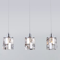 Подвесной светильник с хрусталем 50101/3 хром (044681)
