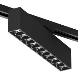 Поворотный однофазный трековый светильник EDDER со светодиодом L273mm 220V 20W 30° 4000K IP20 черный алюминий, Denkirs DK6444-BK