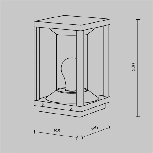Ландшафтный светильник Cell E27x1 15Вт IP 54 (Графит) - фото 10