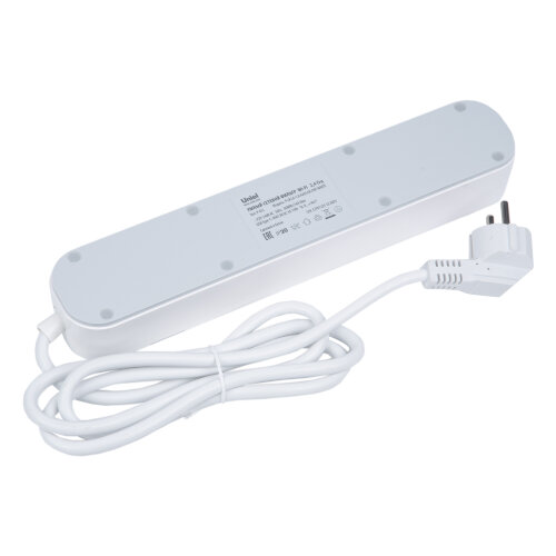 P-GCL4-1.8 A201-UC-WF WHITE Умный сетевой фильтр Wi-Fi, 1.8м Пвс 3х1.5, 4 гнезда, с-з, 2USB+Type-C 5В, 3A, 16A, До 3680Вт, Голосовое управление+приложение UnielSmart, TM Uniel - фото 2